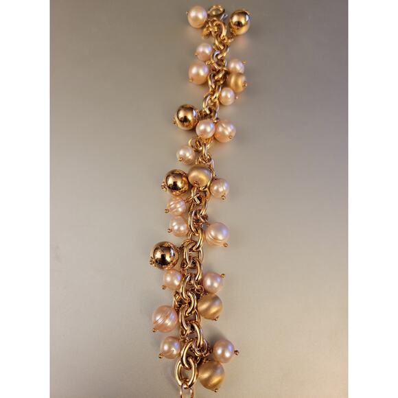 Honora Pink Pearl and Bronze Bracelet 8" - Picture 4 of 5